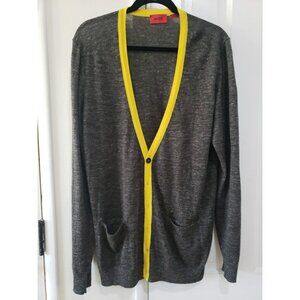 Hugo Boss VTG Sweater Mens Wool Blend Cardigan Sz L Preppy Lightweight 90s y2k